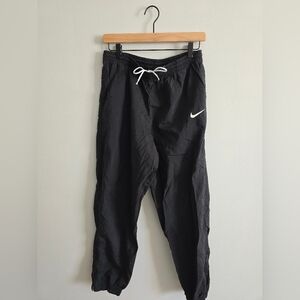 Vintage 90s Nike Boys Windbreaker Track Pants Black White Nylon Xl